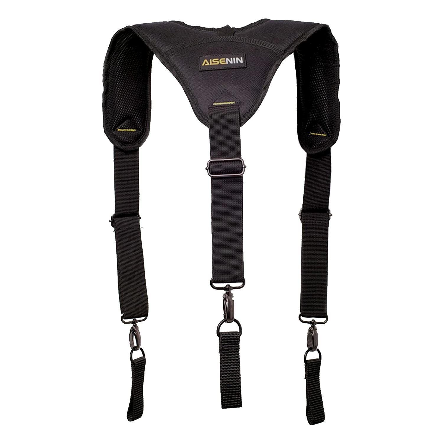 Mens Heavy Duty 3 Point Padded Tool Belt Suspenders Construction Work Gear