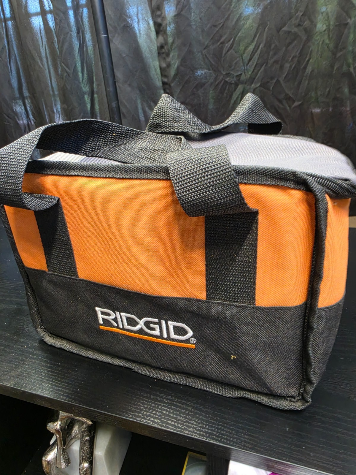 RIDGID Tool Bag Heavy Duty Contractor Storage Carry Bag Orange Black Zippered