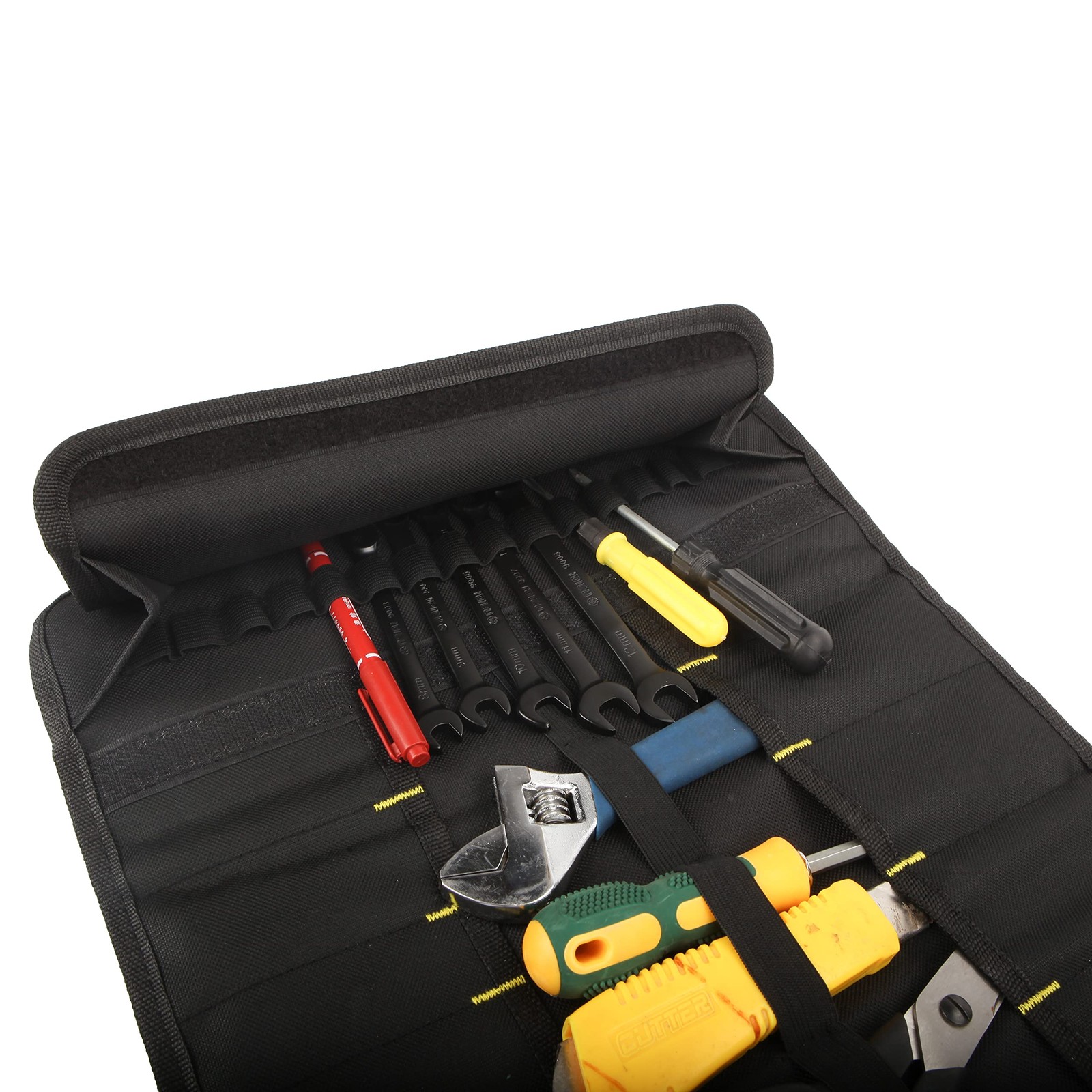 22 Pocket Tool Bag Canvas Wrench Roll up Pouch/Screwdriver Pliers Roller Compart