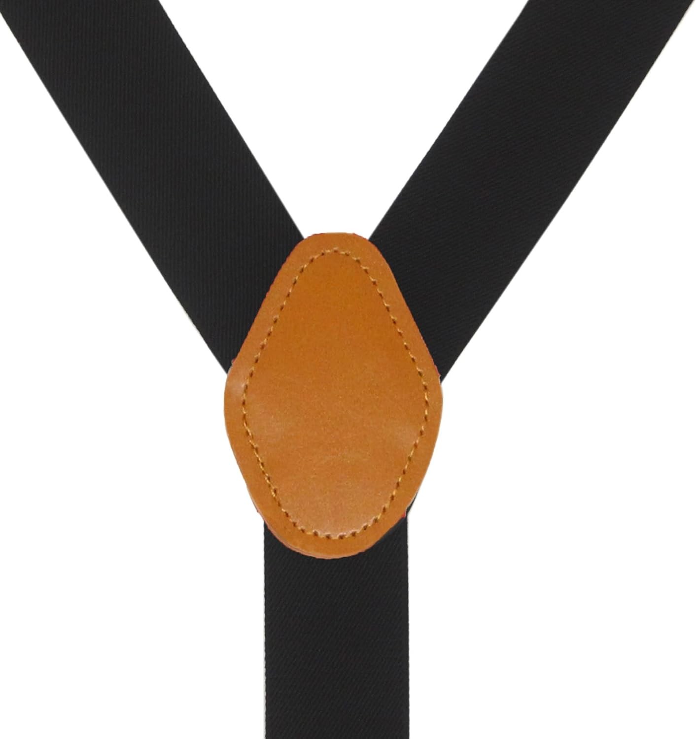 Mens Suspenders with 3 Swivel Hooks Belt Loops 1.4 Inch Wide Heavy Duty Black