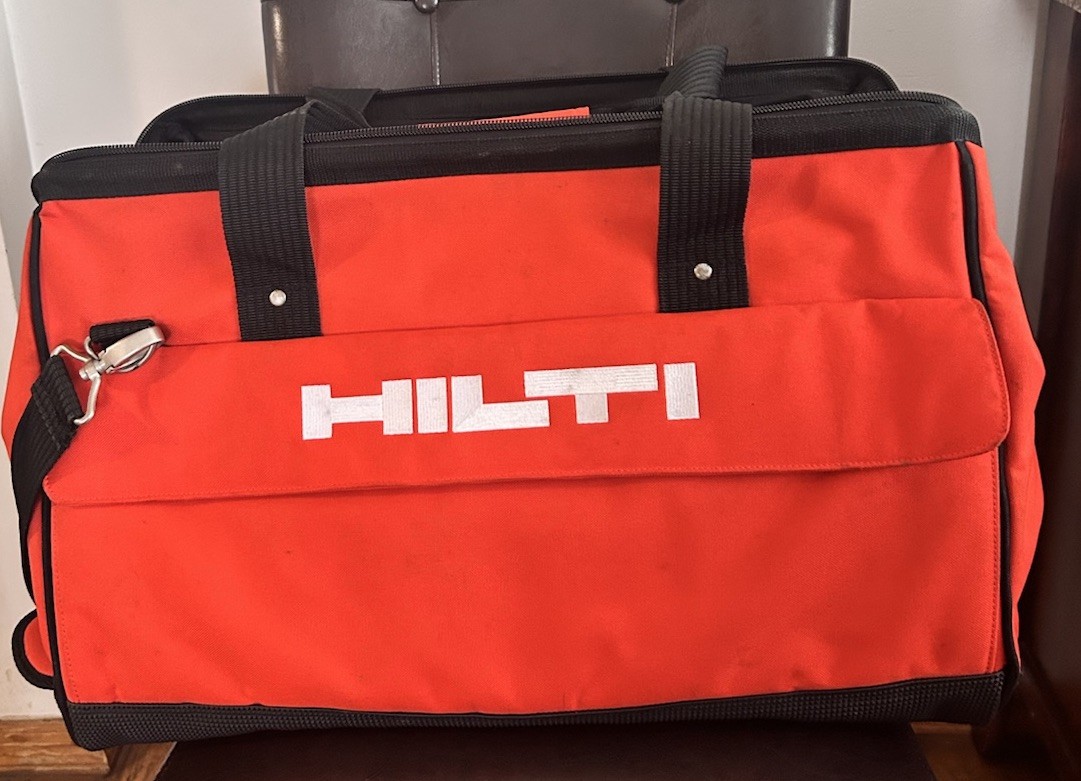 HILTI Utility Tool Bag Size Large 22”x 12” x 14” With Pockets And Padded Strap