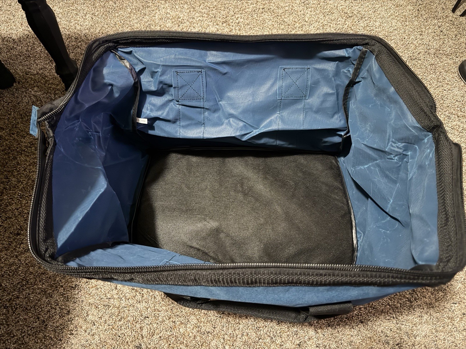 Ryobi Blue Black Zippered Tool Storage Bag Carry Case Utility Tote Organizer