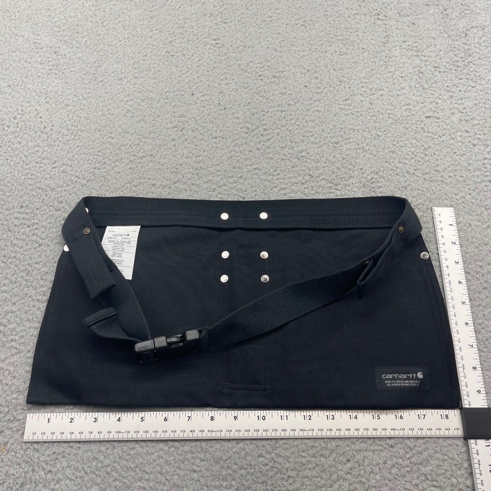 Carhartt AM6668-M 106668 BLK Duck Cotton Tool Pockets Firm Duck Waist Apron