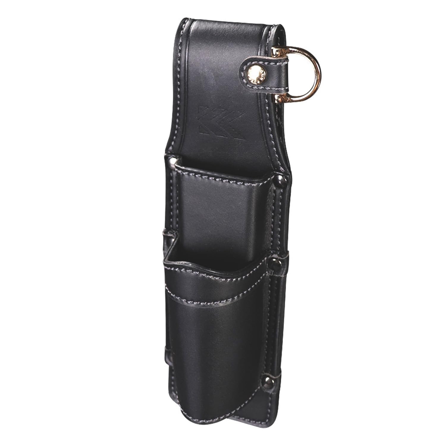 Fujiya AH-42BG 2-Tier Shino Ratchet Holder Black Gold Light PU Leather Series