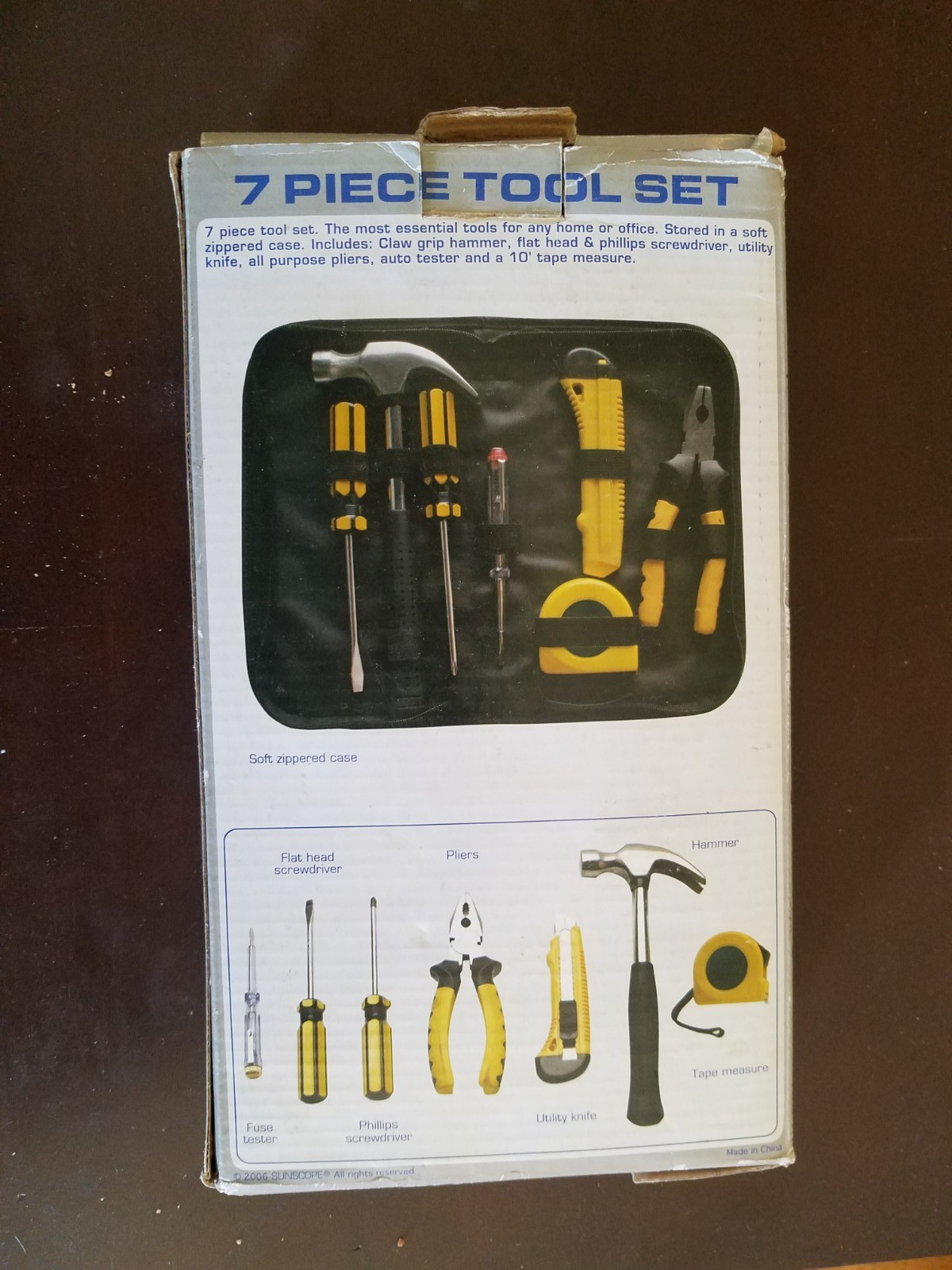 Promotional household tool kit with zippered pouch