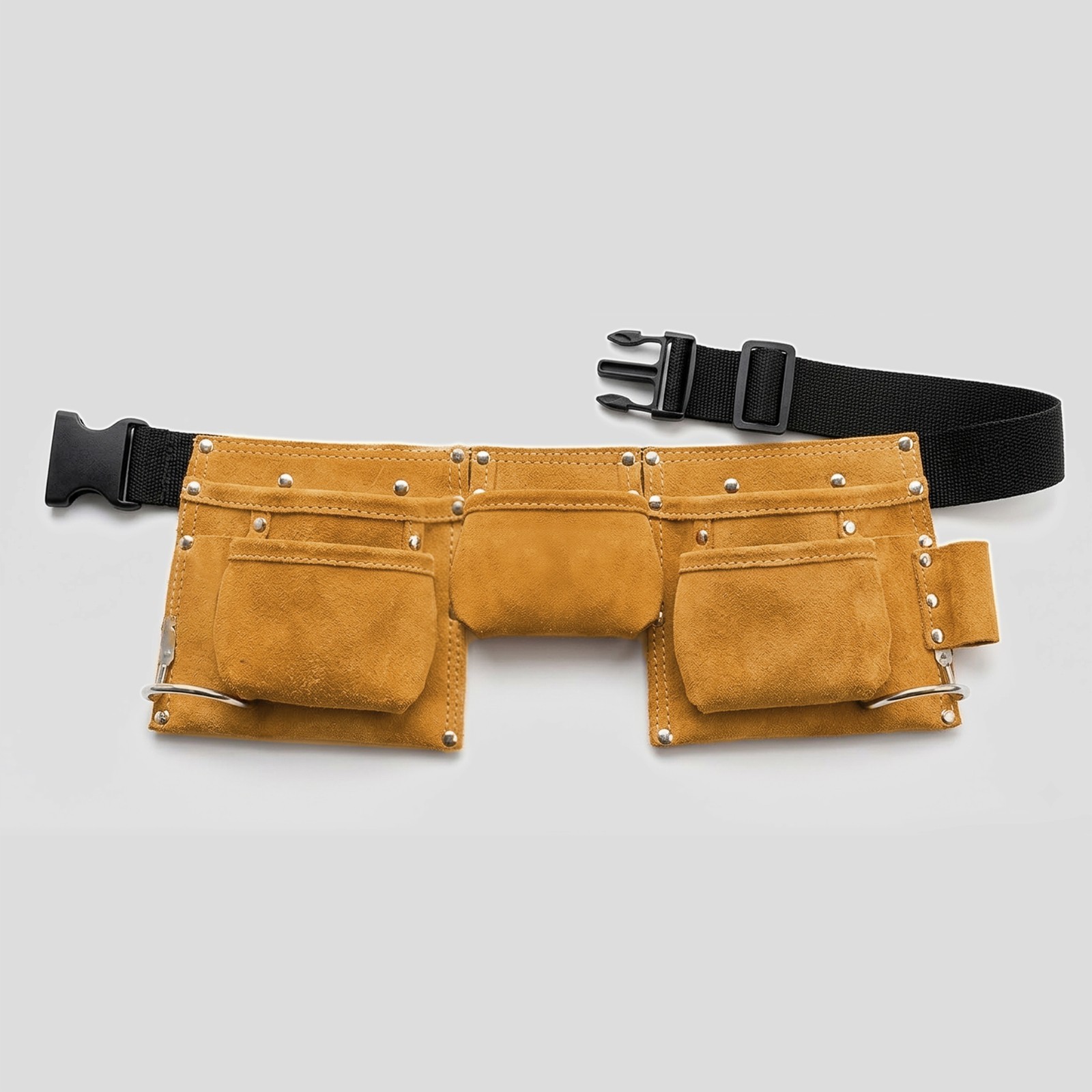 8 Pockets Suede Leather Tool Pouch Bag Educational Learning Tool Belt DIY