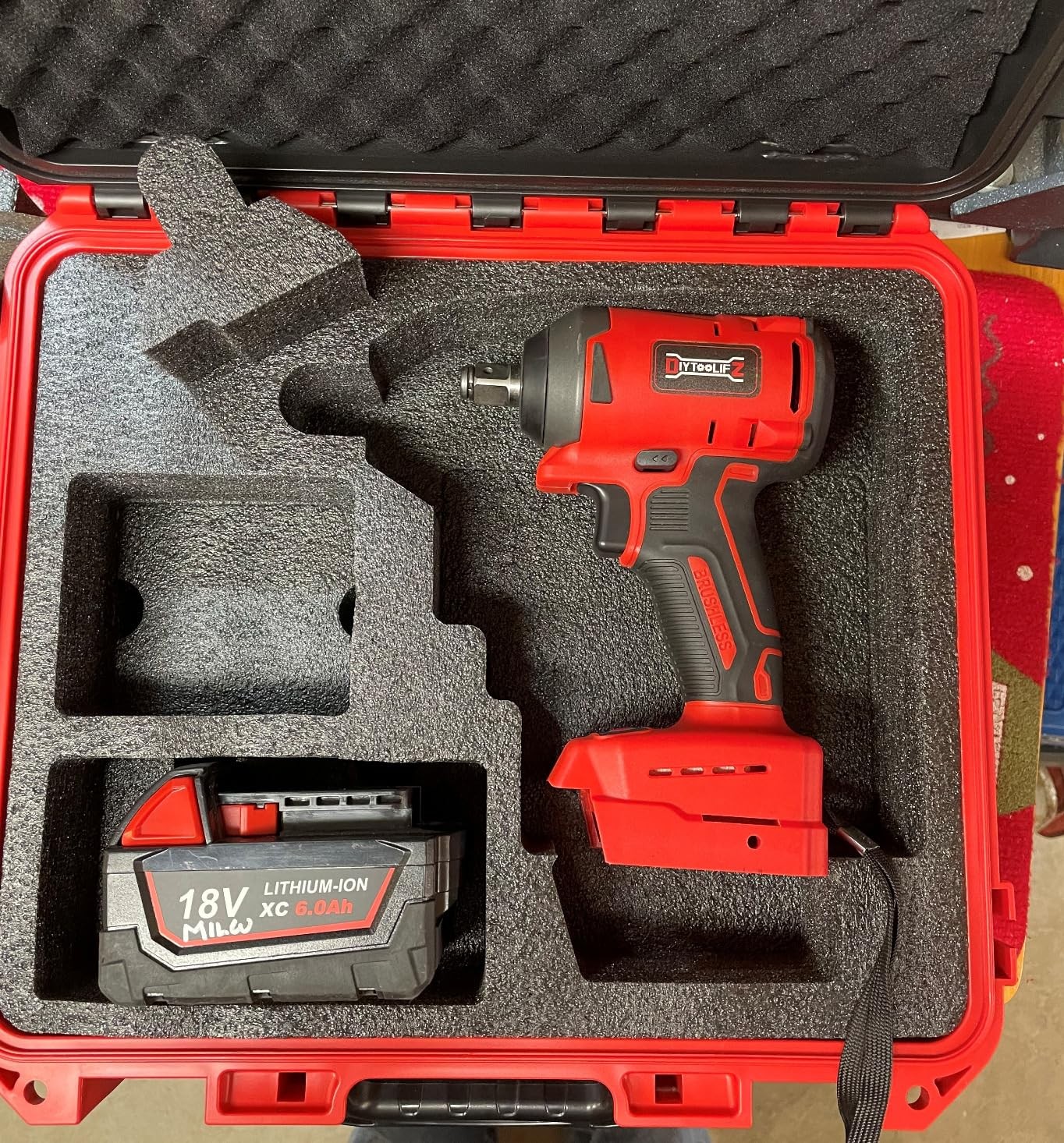 Milwaukee M18 1/2 Impact Wrench 2962-20, 2967-20 Hard Case – Waterproof (Case…