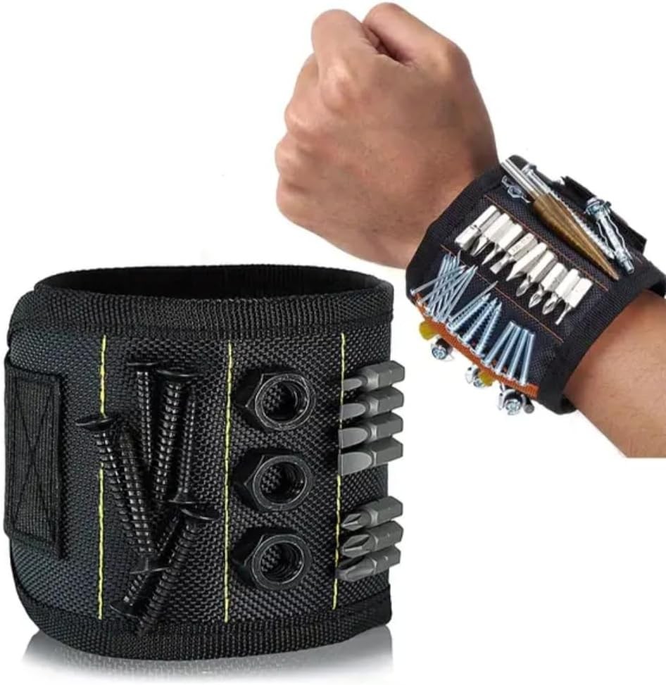 Magnetic Wristband Hardware and Tool Holder: Handy for Holding screws, nails, sm