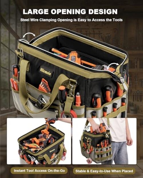 Men’s 32-Pocket Large Tool Organizer – 16.5-Inch Heavy Duty Tool Bags