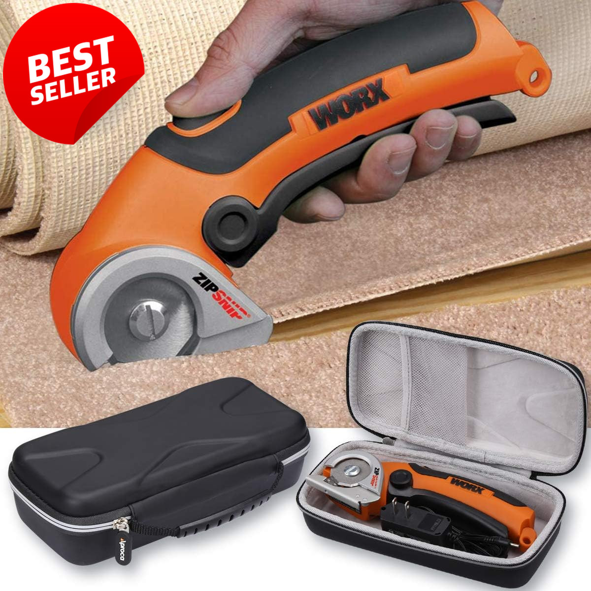 Hard Travel Case for WORX WX082L WX081L Zipsnip Cordless Scissors – US