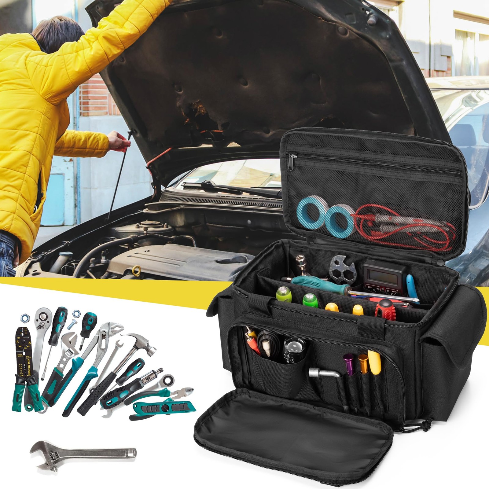 Small Tool Bag with Anti-friction and Thick Padded Bottom, Tool Storage Organ…