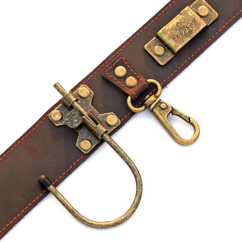 TOURBON Leather 2″ Electrician Tool Belt Hammer Scaffolding Holder Drill Holster