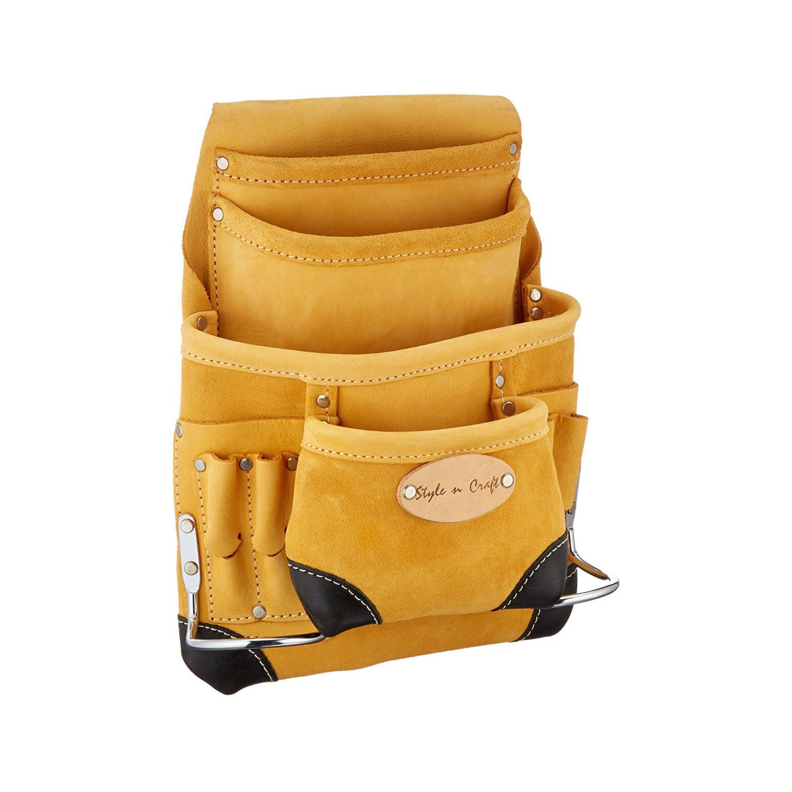 Style n Craft 93923 – 10 Pocket Nail & Tool Pouch in Top Grain Leather