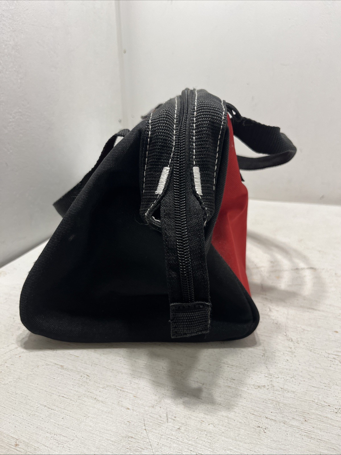 Husky Tool Bag 12 in. 4 Pocket Zipper Top Garage Mechanic Red Black