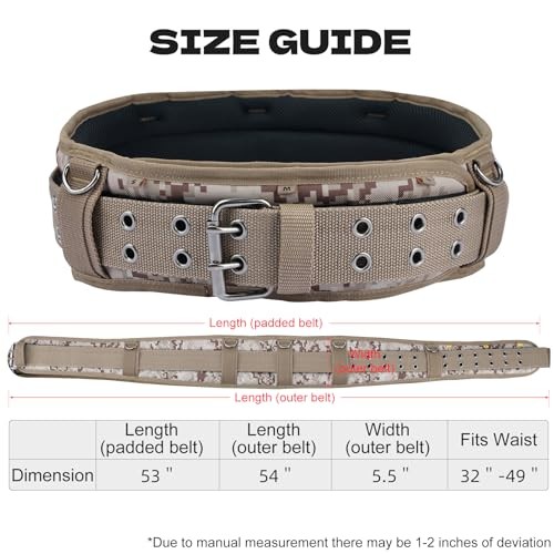 Camo Tool Belt with Suspenders Camouflage Khaki Camo Tool Belt with Suspenders