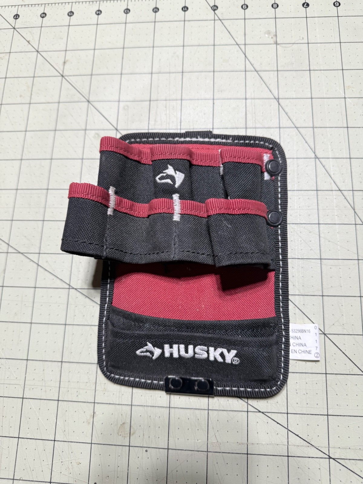 HUSKY Tool Bag 5 in. Driver Wall Pouch Belt Clip Screwdriver Holder Organizer