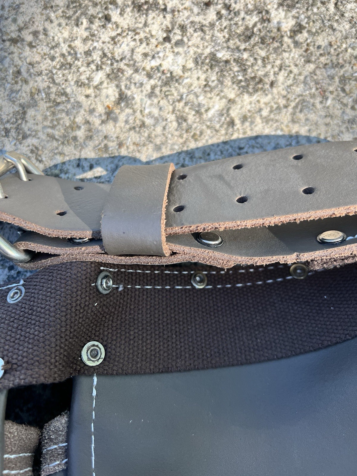 Estwing 14 Pocket Leather Framer Tool Belt Pouch Apron Rig Brown Used