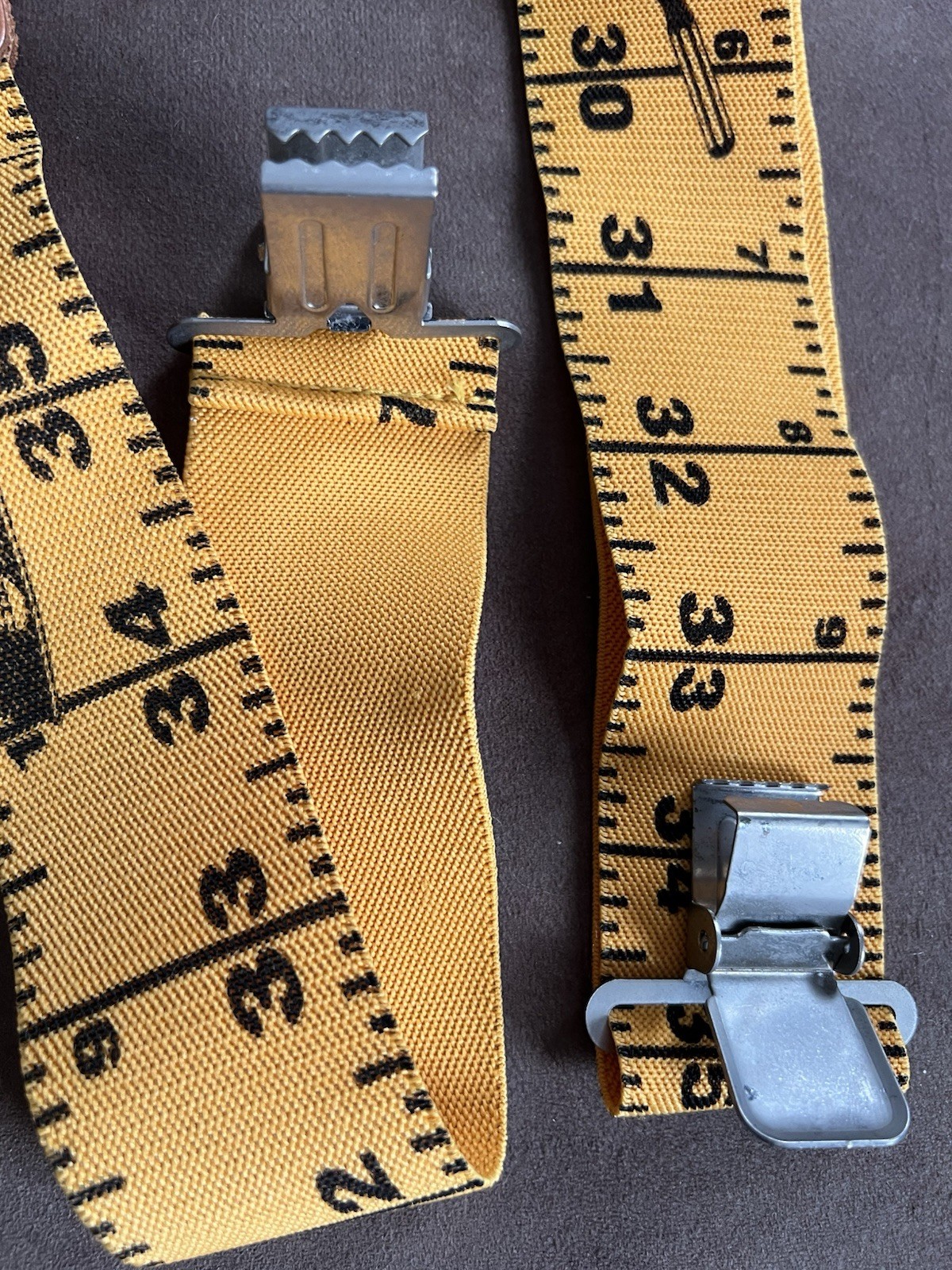 Custom Leather Craft Work Suspenders Ruler Pattern 1 Size Fits All Pre Owned