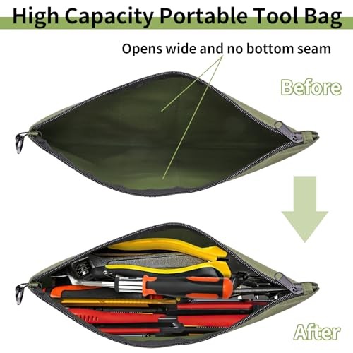 COIDEA Tool Bag Zipper Pouch 6-Pack Waterproof Storage