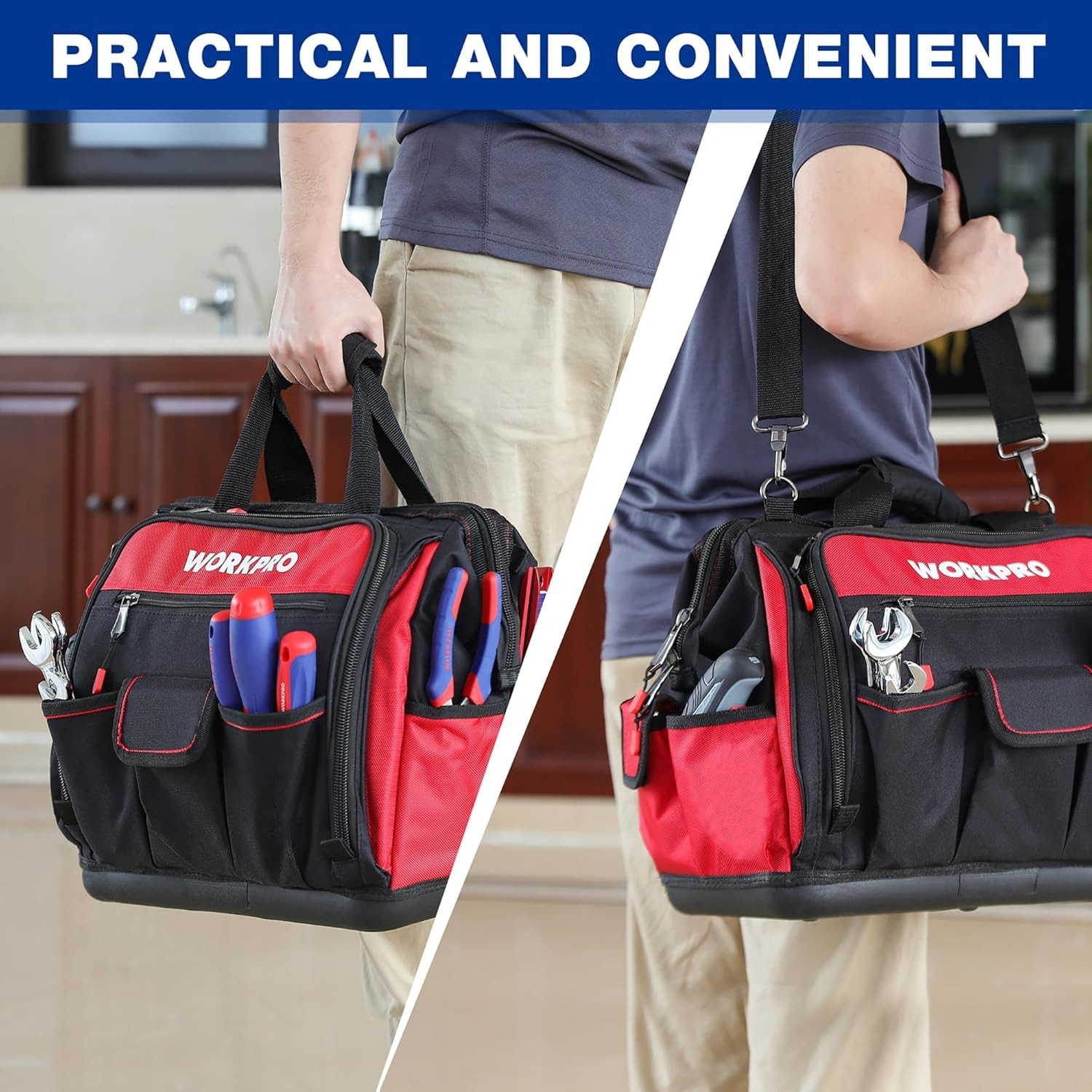 16″ Tool Bag with Adjustable Shoulder Strap