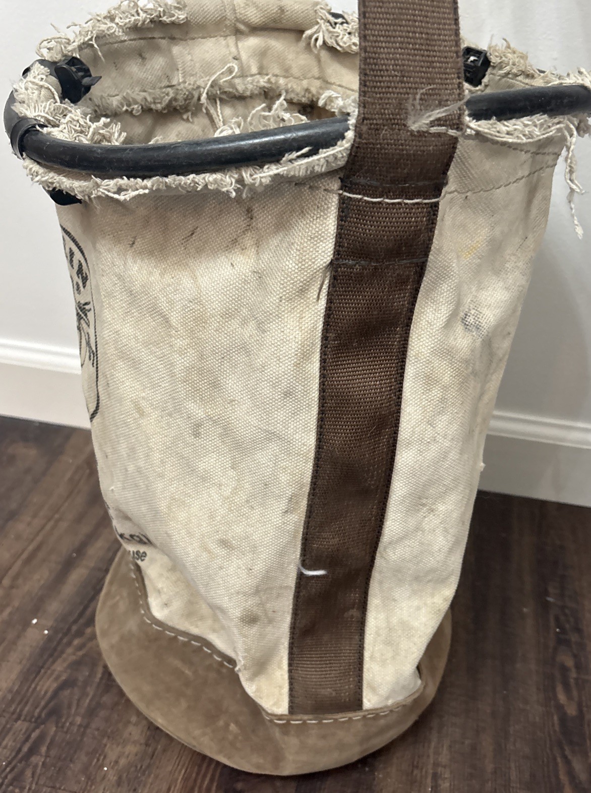 Klein Tools Utility Bucket, 100lb Cap, 17×14 In, Canvas Naturally Distressed