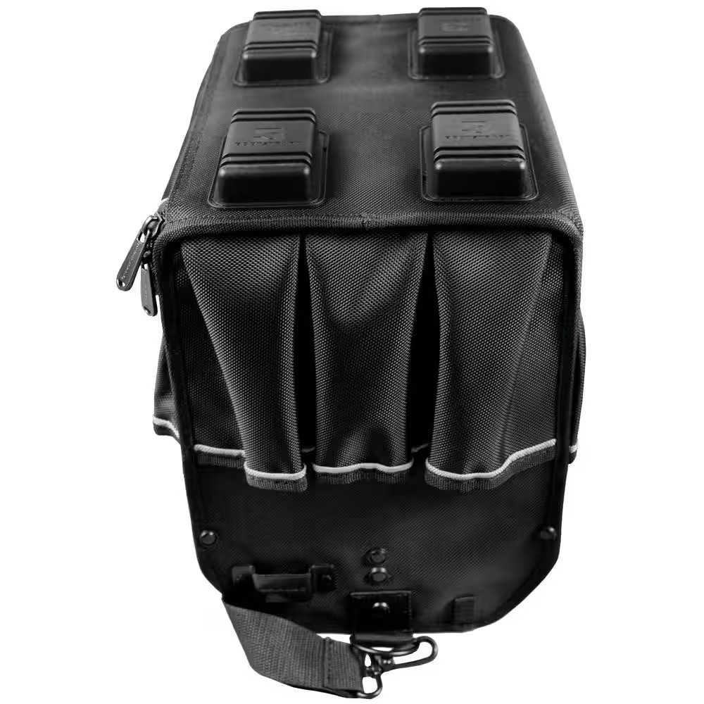 12 In. Electrician’S Tote Bag with Integrated Parts Bin Compartment