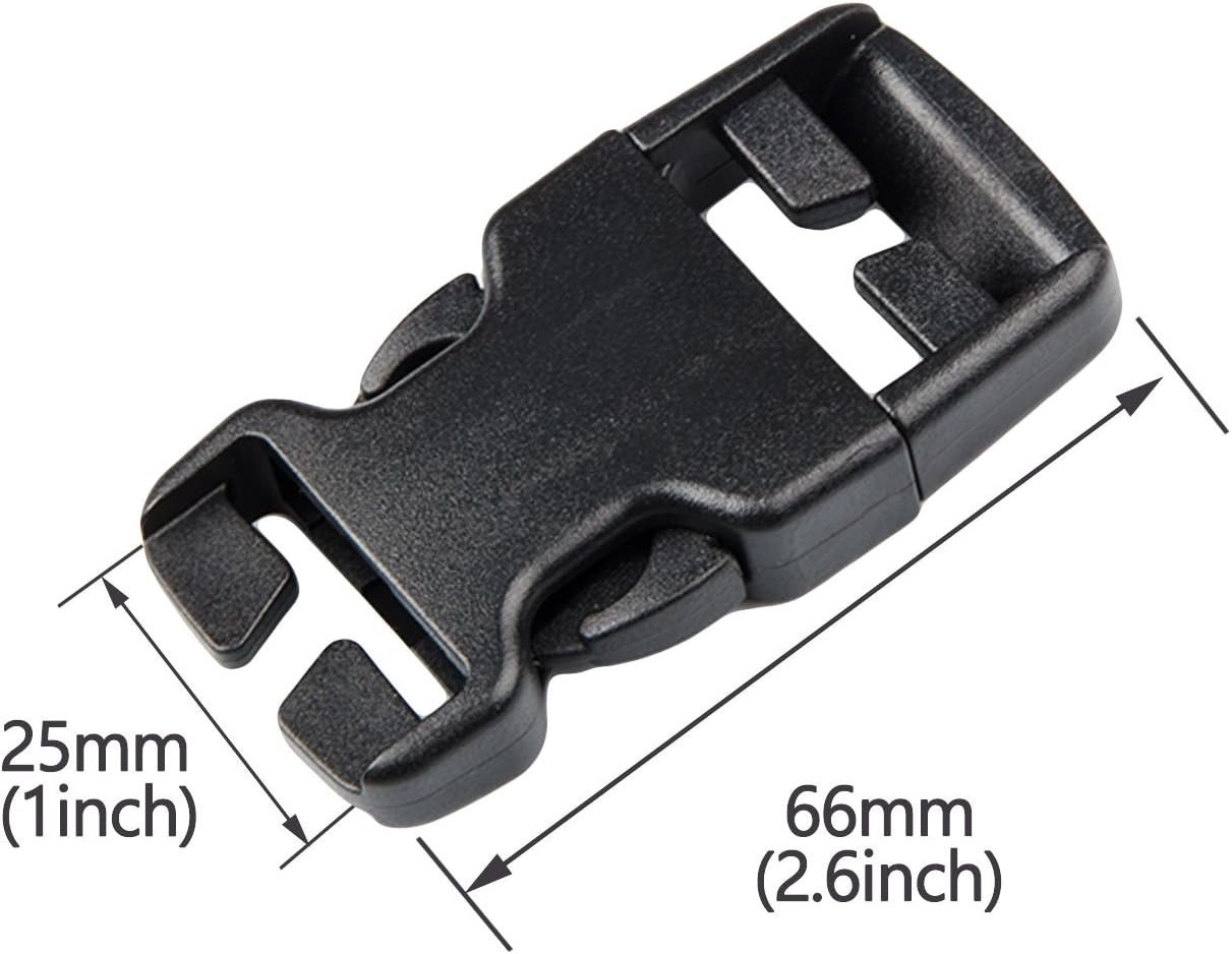 Durable 25mm Plastic Quick-Release Buckles – 4 Pack for Outdoor Adventure Gear