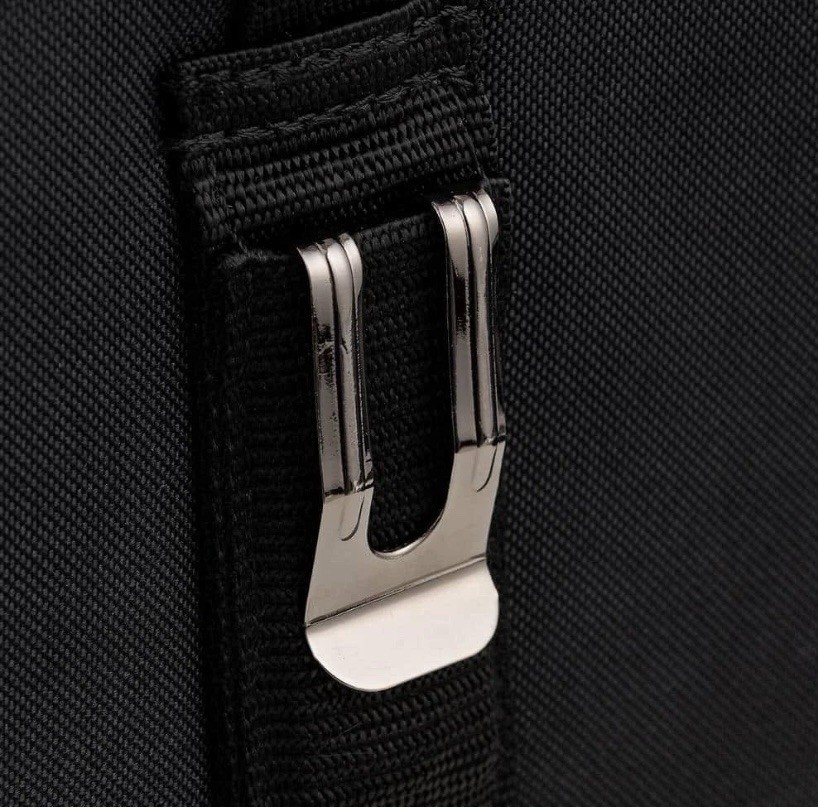 Husky Tool Belt Pouch 3 Pocket Clip On 7 in Water Resistant Heavy Duty Storage