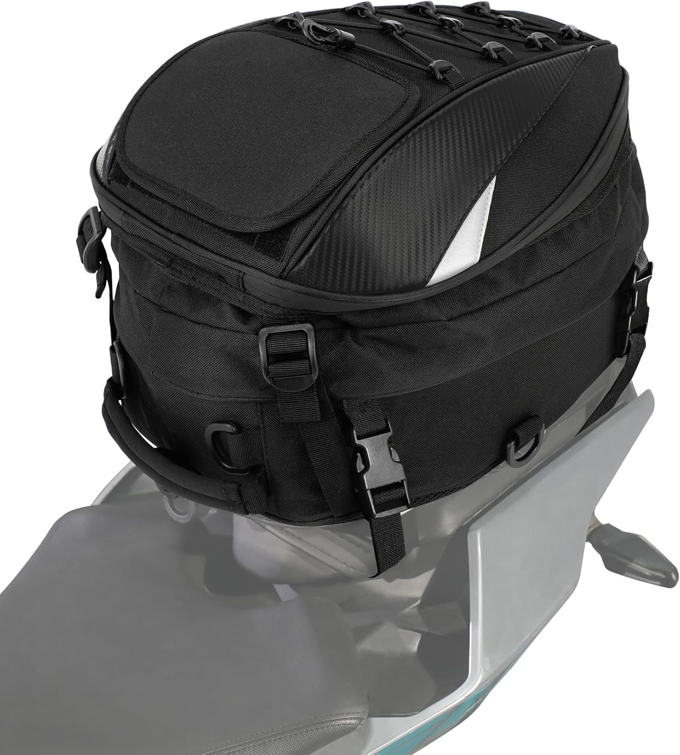 Motorcycle Tail Bag 22-38L Dual Use Seat Helmet Bag Backpack Universal for Motor