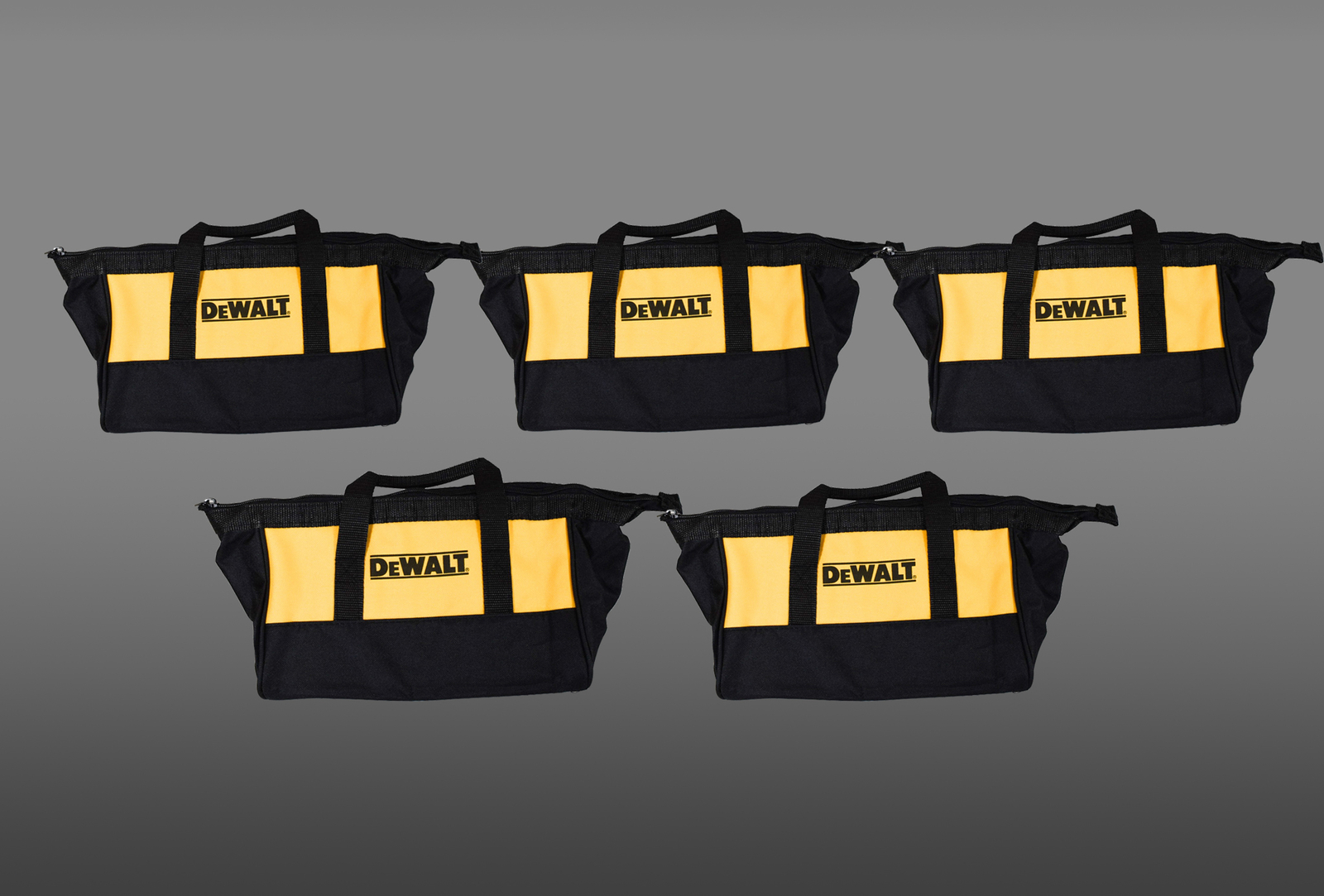 DeWalt BagDewalt11Yellow 11″ Yellow & Black Tool Bag Tools/Small Kits 5 Pack