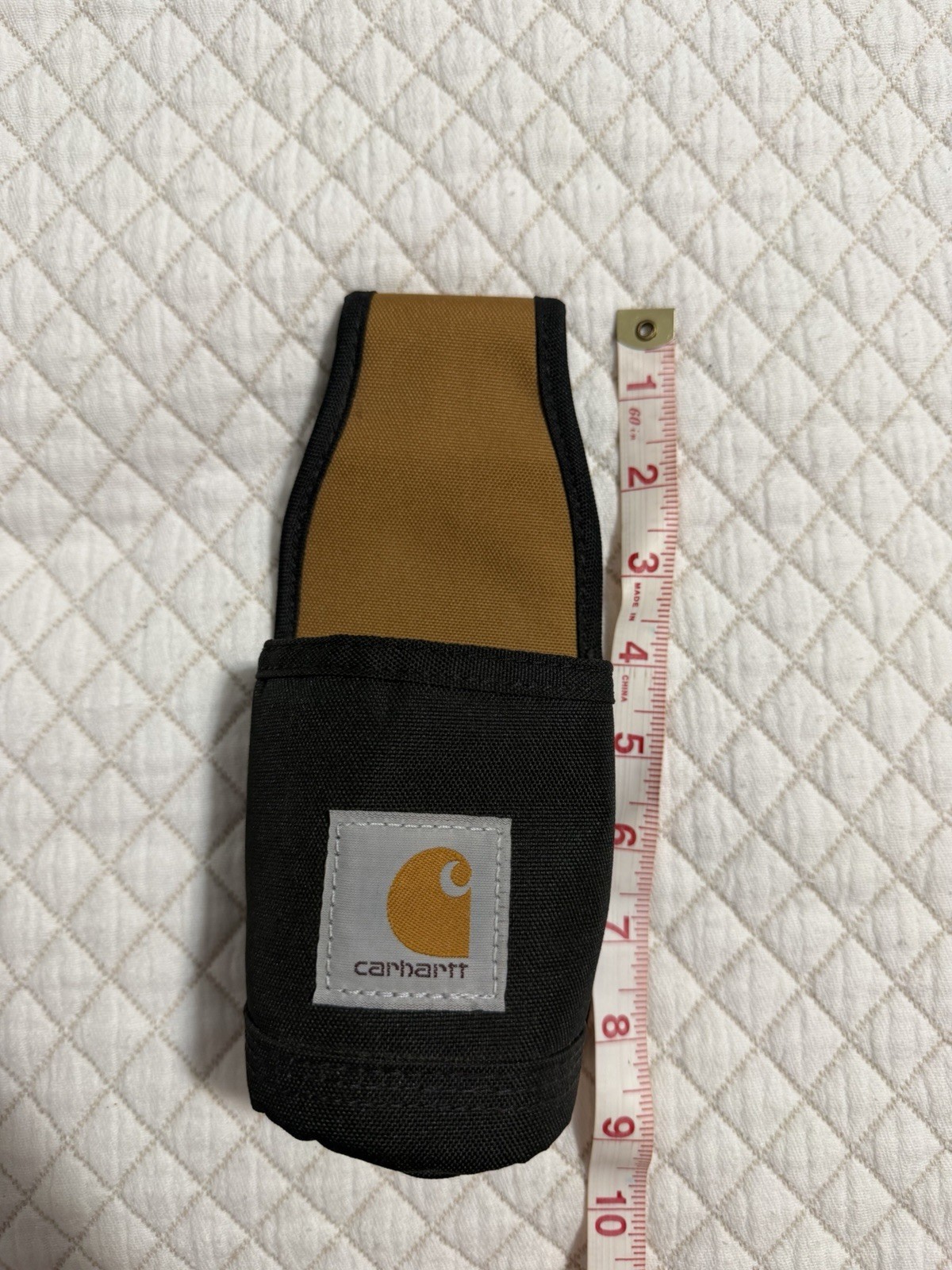 Carhartt Canvas Tool Holster Black Brown Snap Closure 1 Item 3x8in Pouch