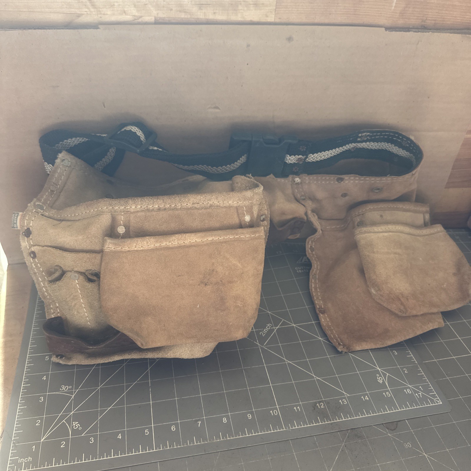 Craftsman Tool Belt Nail Apron 37723 Construction Cowhide Adjustable Leather
