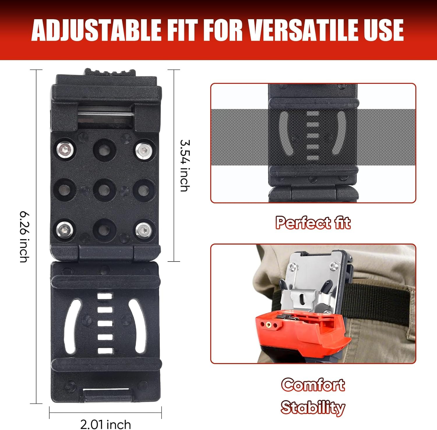 Drill Holder Belt Clip Hook Holster Cordless Driver Tape Measure Accessory