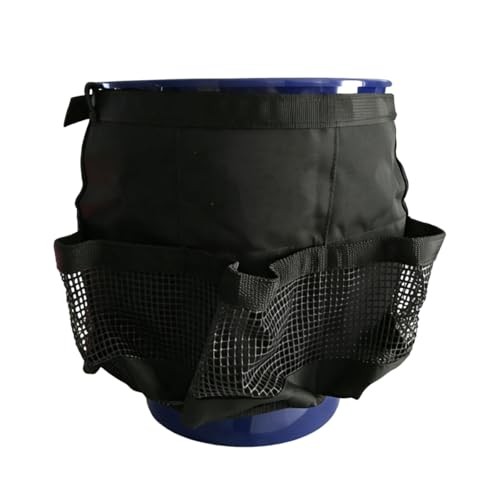 Craedli 5 Gallon Bucket Tool Organizer Bag Car Wash Caddy with Mesh Black