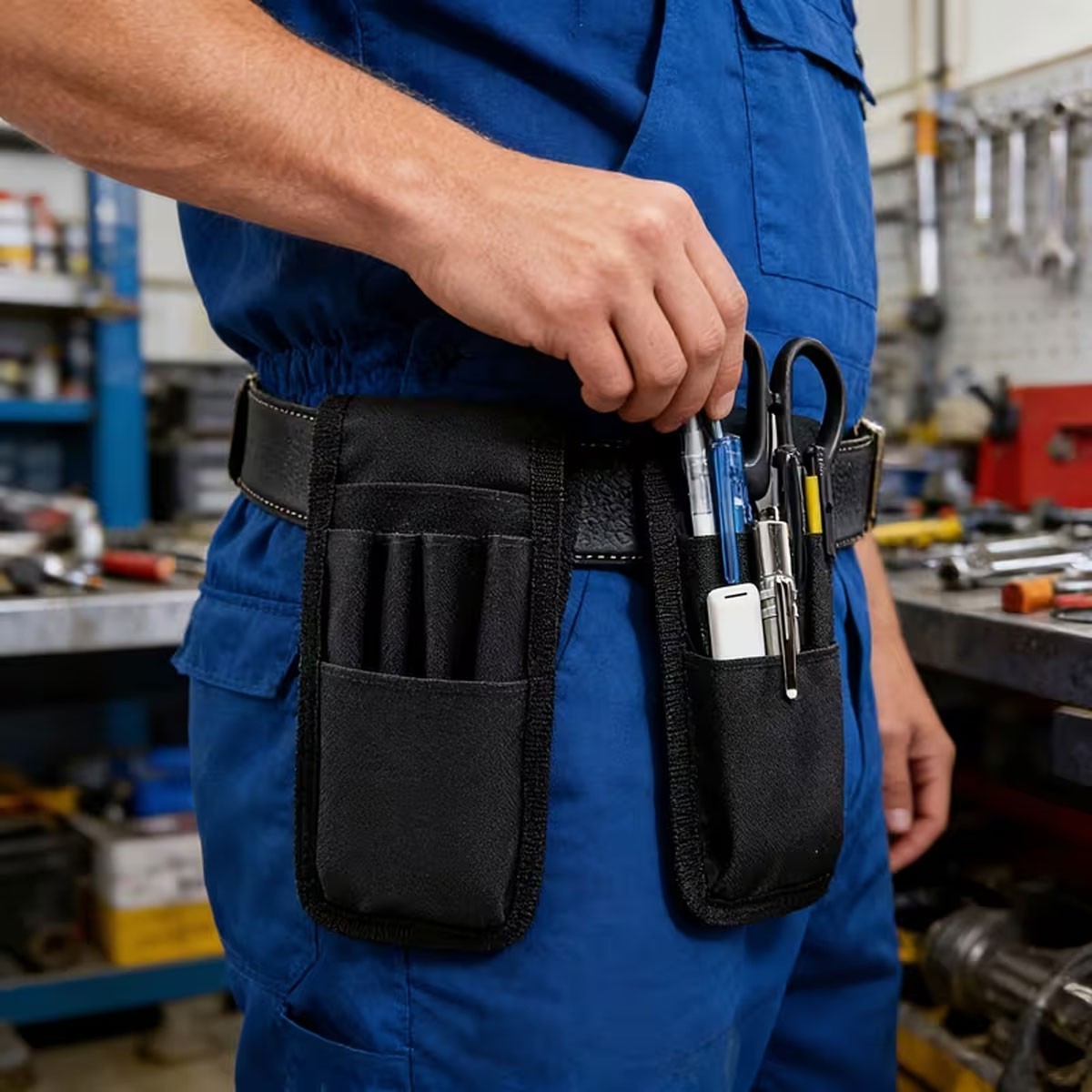 2x Tool Belt Pouch Small Tool Bag Waist Bag with Multiple Pockets Nylon Tool Bag
