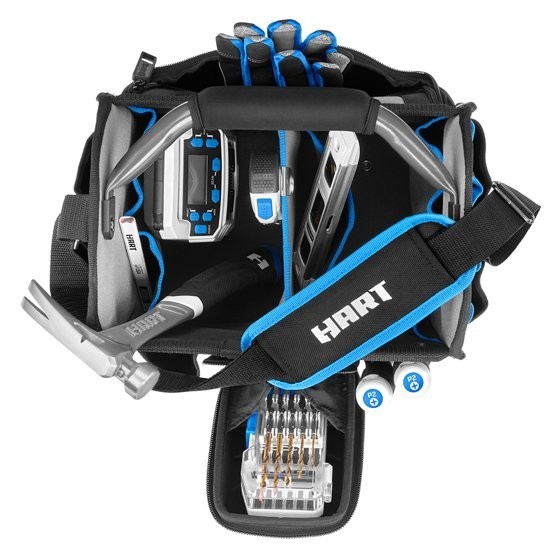 HART 12″ Tool Tote with Rotating Handle 21 Pocket Tool Bag