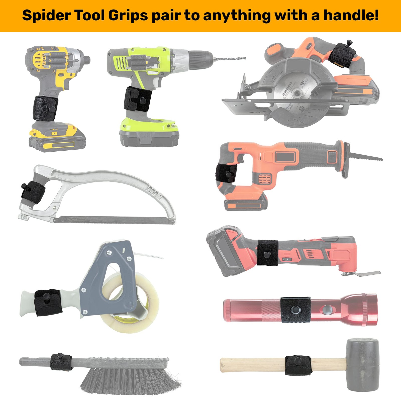 Tool Holster – Dual Tool Kit – Adhesive BitGrippers + Self Locking, Quick Dra…