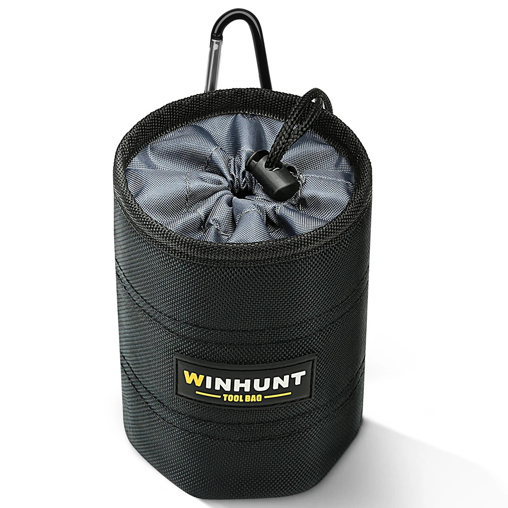 WINHUNT 1680D Heavy Duty Tool Pouch Drawstring Nail & Screw Bag w/ Belt Clip
