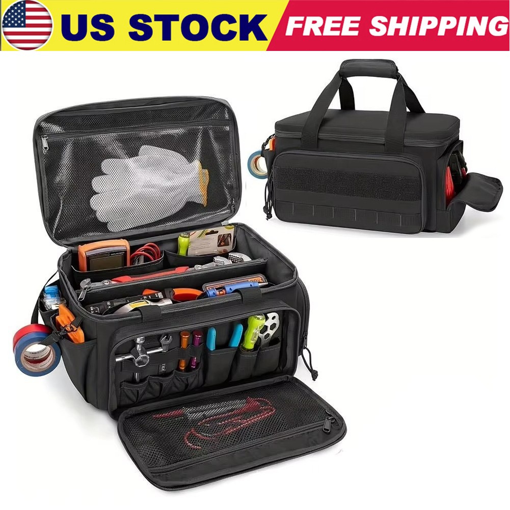 14″Durable Heavy Duty Durable Portable Tool Storage Bag Organizer Large capacity