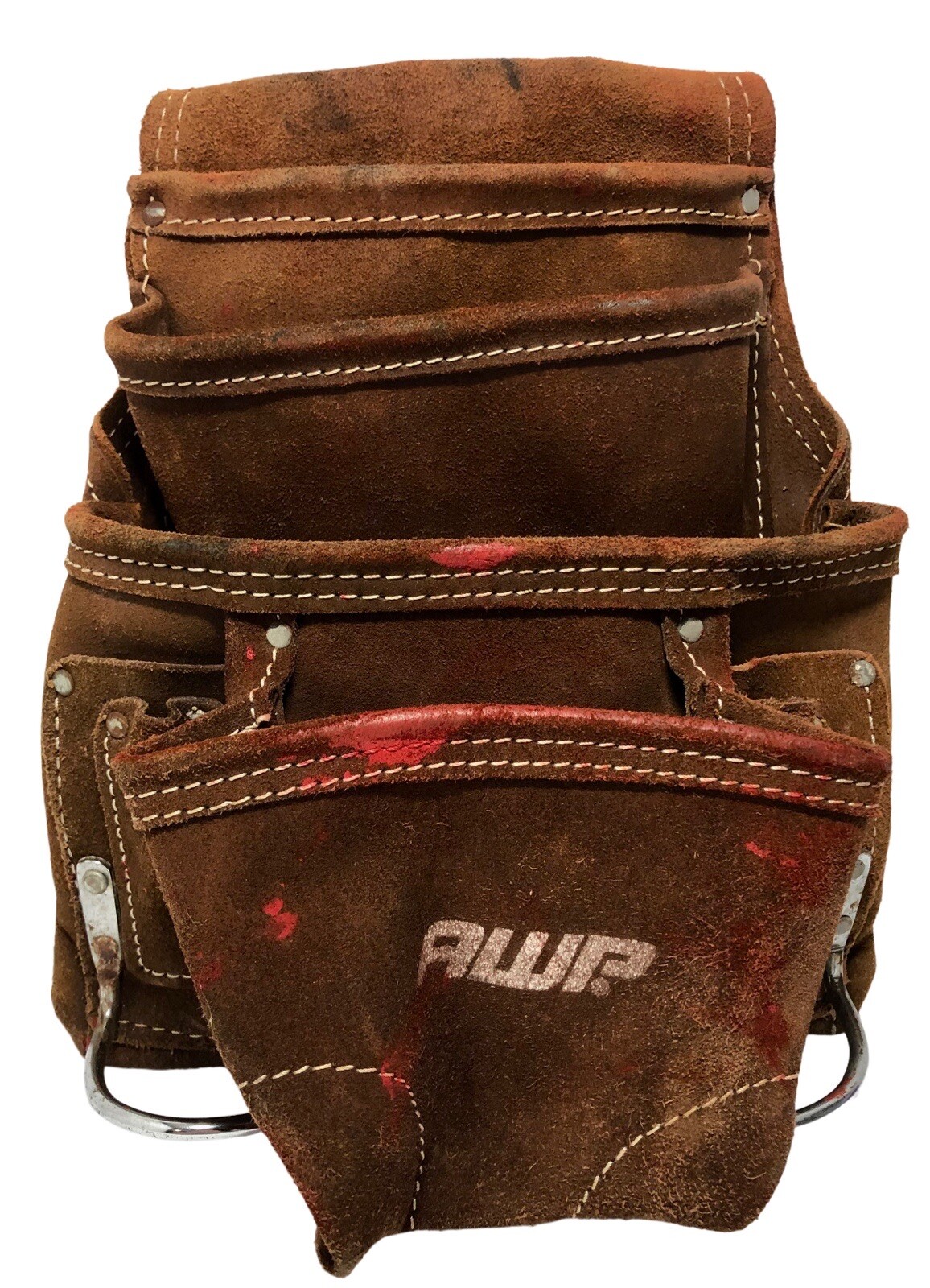 AWP General Construction Carpenter Tool Rig Bag Pouch Suede Leather *READ*