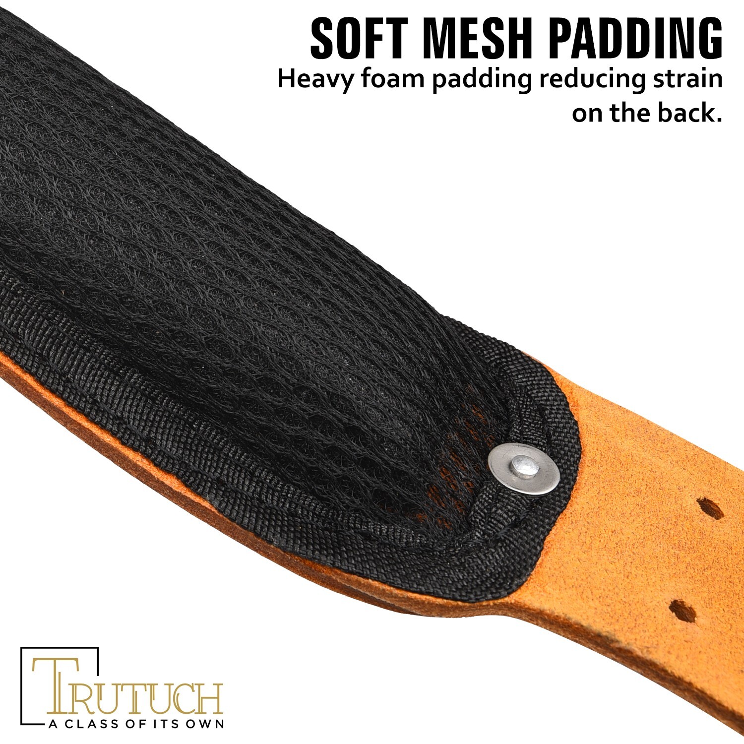 Trutuch Brown Leather Foam Padded Work Belt 2.5″ | Work Tool Belt