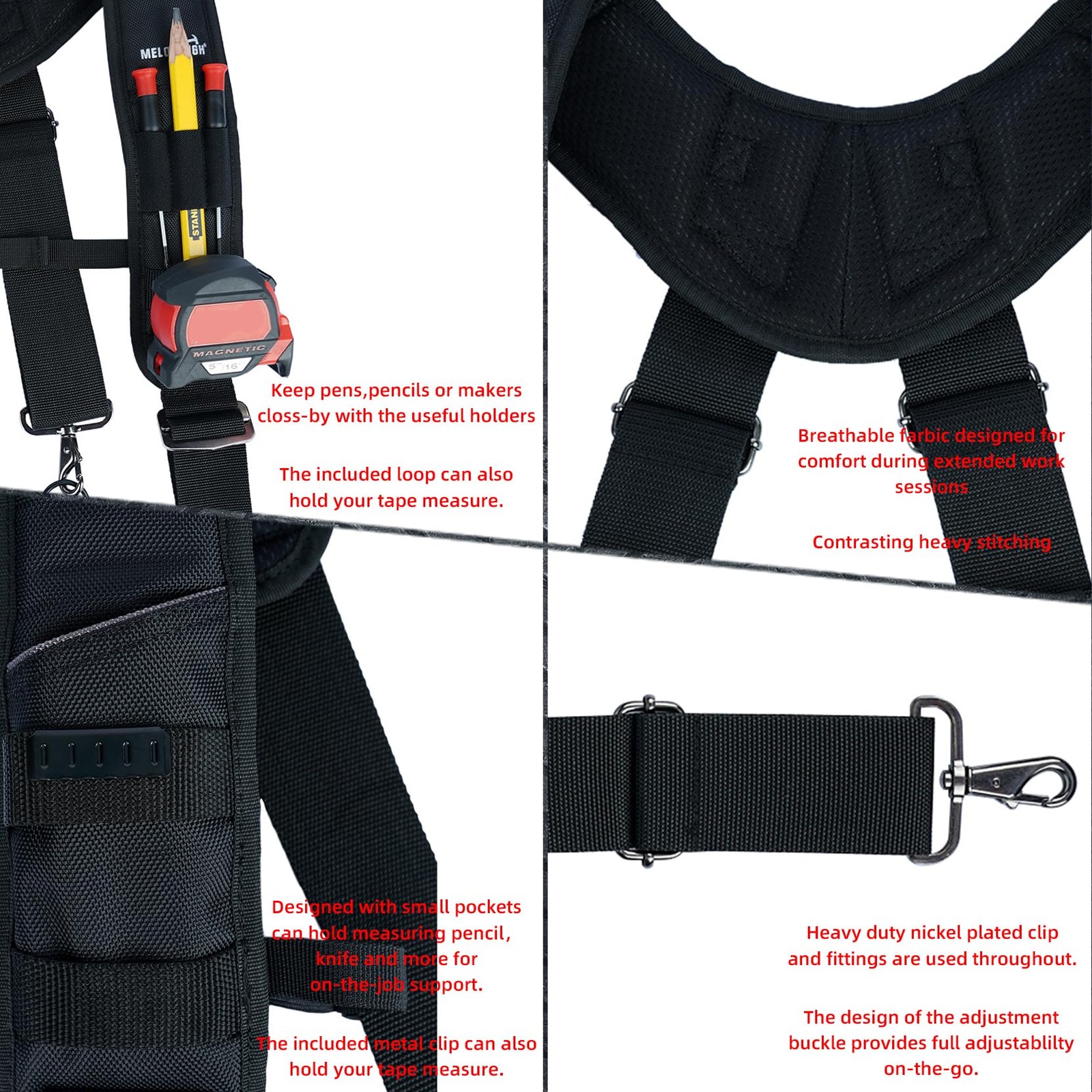 Tool Belt Suspenders Construction Bag Suspenders Padded Work belt Suspenders …