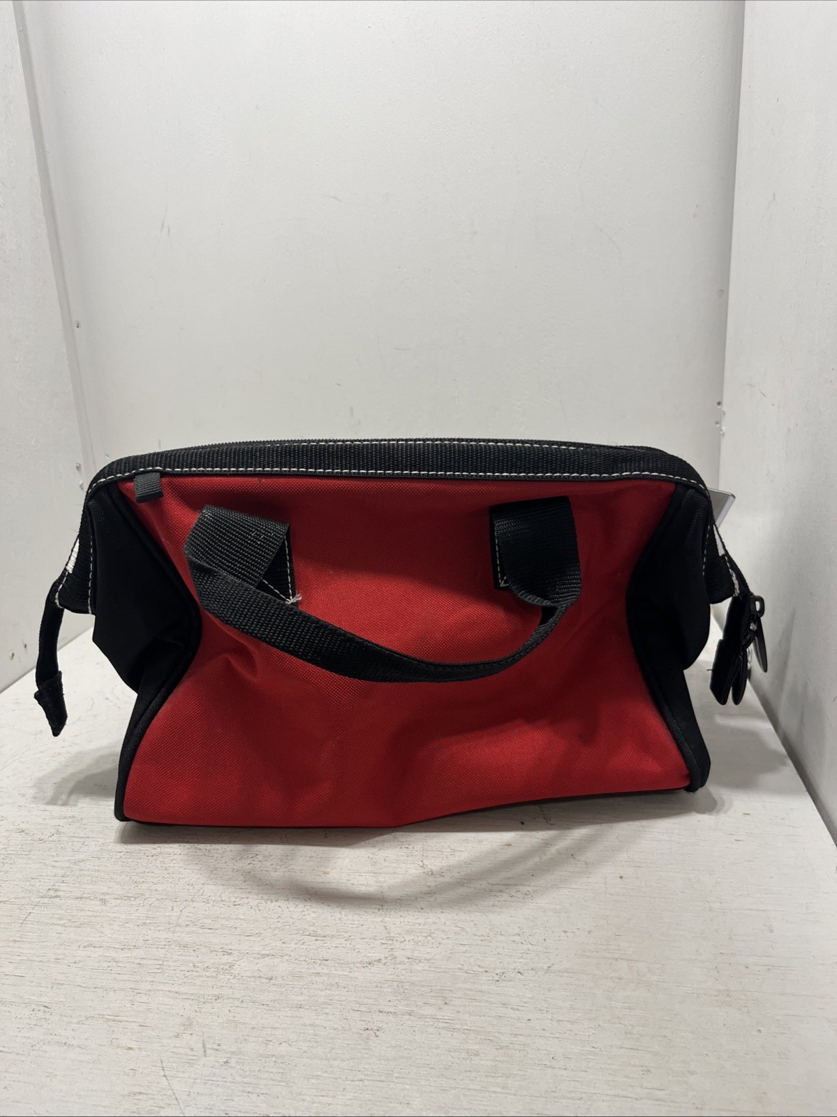 Husky Tool Bag 12 in. 4 Pocket Zipper Top Garage Mechanic Red Black