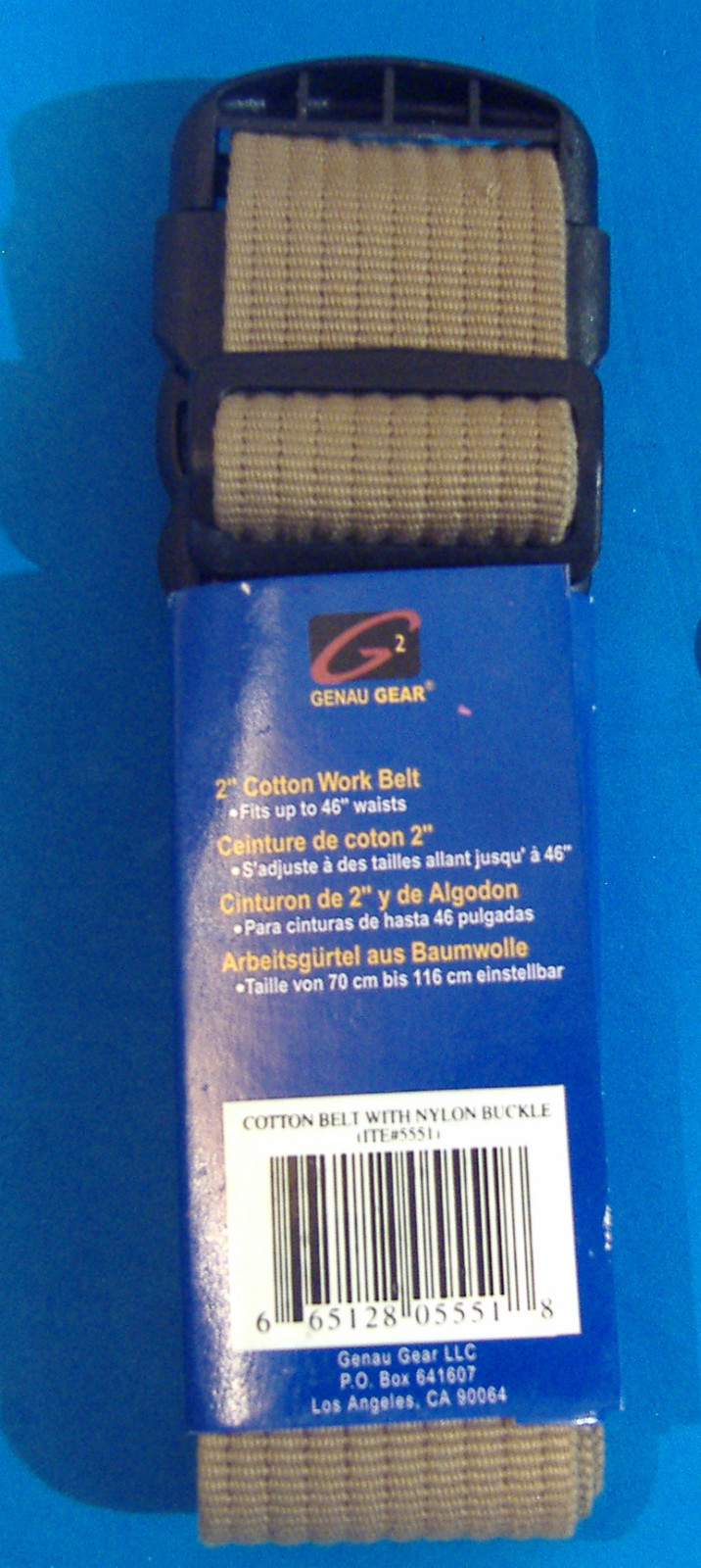 2″ WIDE ADJUSTABLE COTTON WEB STRAP TOOL BELT WITH PLASTIC BUCKLE 44″ LONG