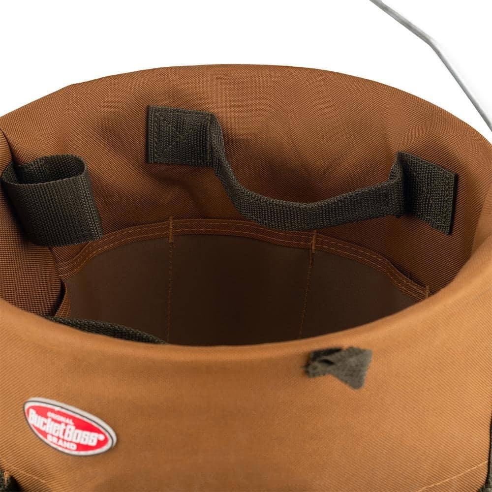 BUCKET BOSS Tool Organizer for 5 Gal. Bucket – Brown – 30 Storage Pockets