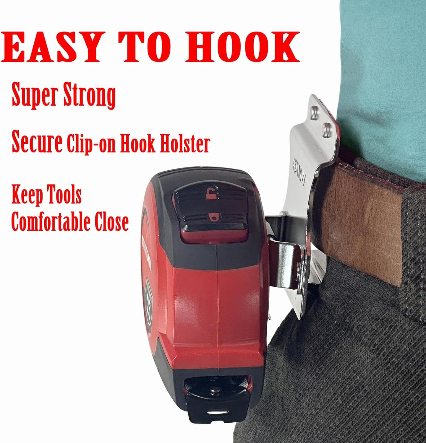 Tape Measure Holder for Belt, Leather Tape Tool Measure Holster, Occidental Leat