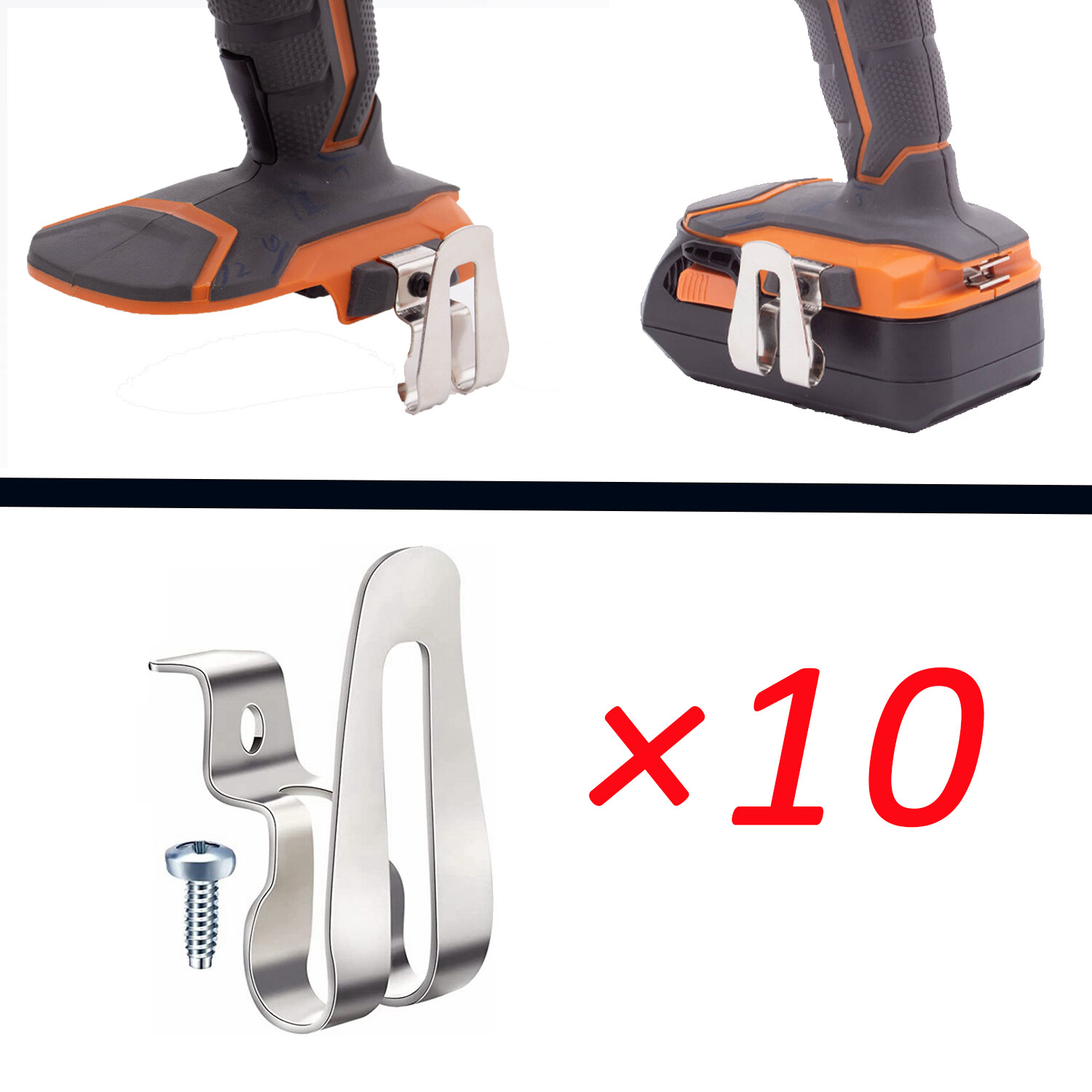 10Pcs Belt Clip Hook Holder&Screws For Ridgid/AEG Impact Driver Drill Tool US