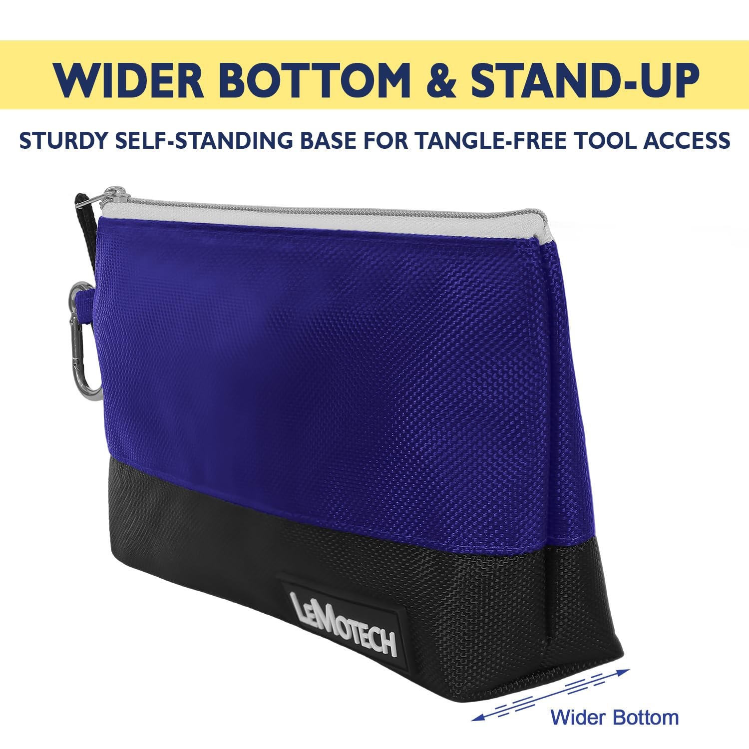 Tool Pouches With Zipper Stand-Up Small Bag Water Resistant 12 Inch 4 Pack