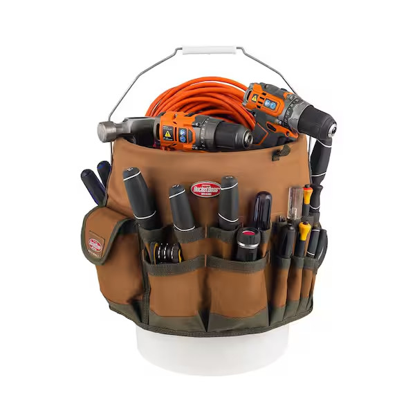 Bucket Tool Organizer Bag Garden 30 Pocket 5 Gallon Storage Work Home Use