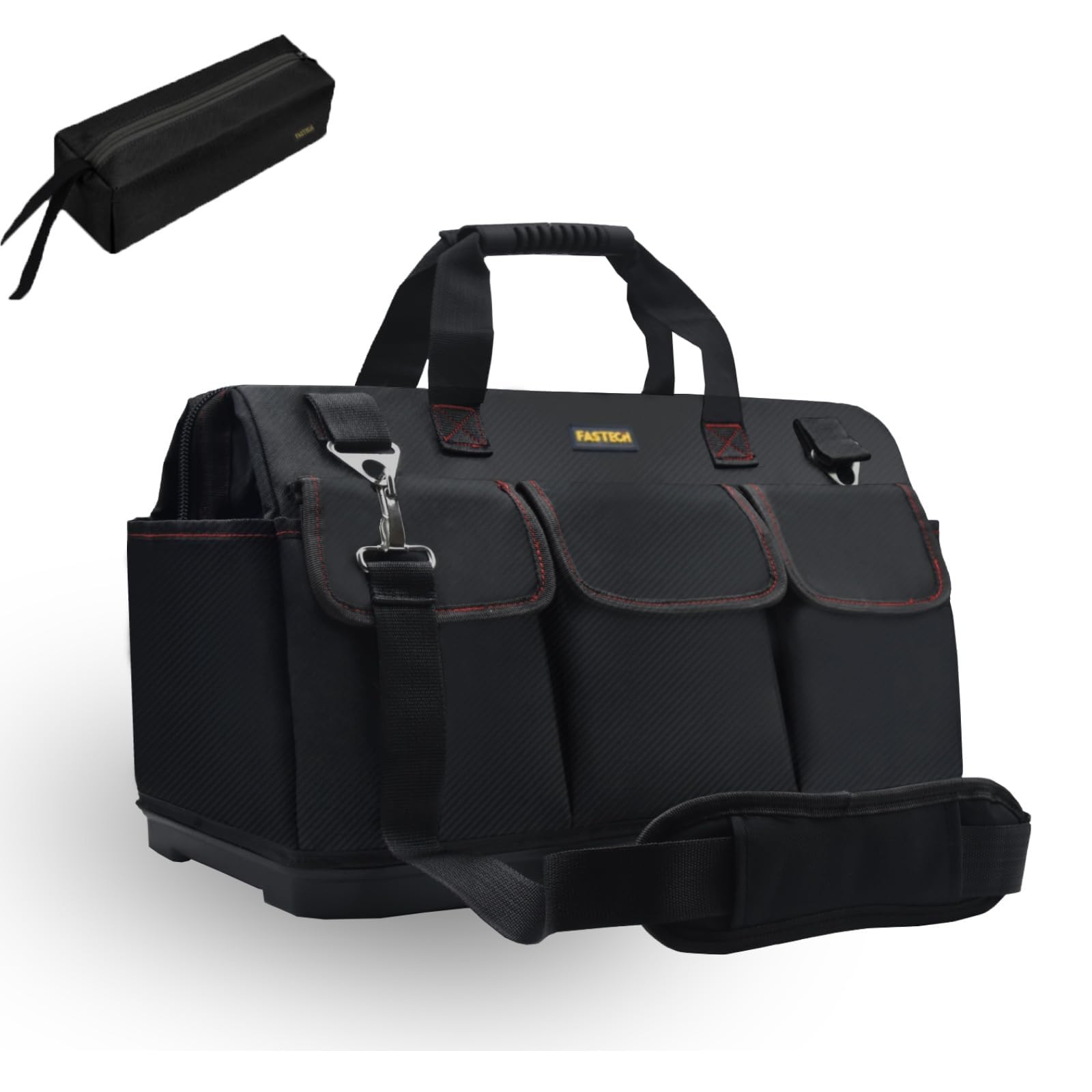15-inch Heavy Duty Tool Bag with Wide Mouth Inside Pockets for Storage